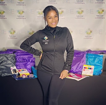 Dr. Merica Esson at the Worldwide Back-to-School Giveaway